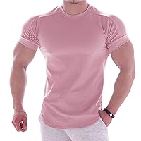 Men's Quick Dry Athletic Tees Summer Casual Shirt for Men Baggy Short Sleeve T Shirt Workout Elastic Shirts Top