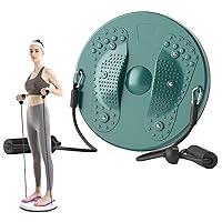 Massage Waist Twisting Board with Pull Rope Twist Waist Disc Board Body Shaping Waist Twisting Disc with Handles (Color : Green)