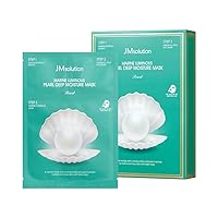 JM Solution Marine Luminous Pearl Deep Moisture 3 Step Skin Care Face Mask - Korean Skincare - boosting Brightening Moisturizing-10 Sheets for Dry Skin