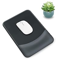 Ergonomic Mouse Pad Wrist Rest - Mouse Pad with Gel Wrist Support, Premium Comfort for Computer, Laptop, Office & Home - Non-Slip Base for Pain Relief - 9.5x7 inches - Square Black