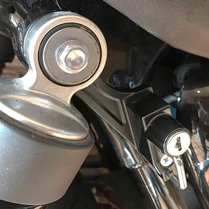 GUAIMI Motorcycle Helmet Lock Anti-Theft Helmet Security Lock Compatible with Twins Bonneville Thruxton Scrambler-Black