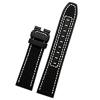 22mm Canvas Rubber Watch Strap Men Wrist Band Bracelet For MIDO M038/M038431A Series Soft Watchbands