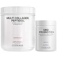 Codeage - Multi Collagen Protein + SBO Probiotics 50 Billion CFU Bundle