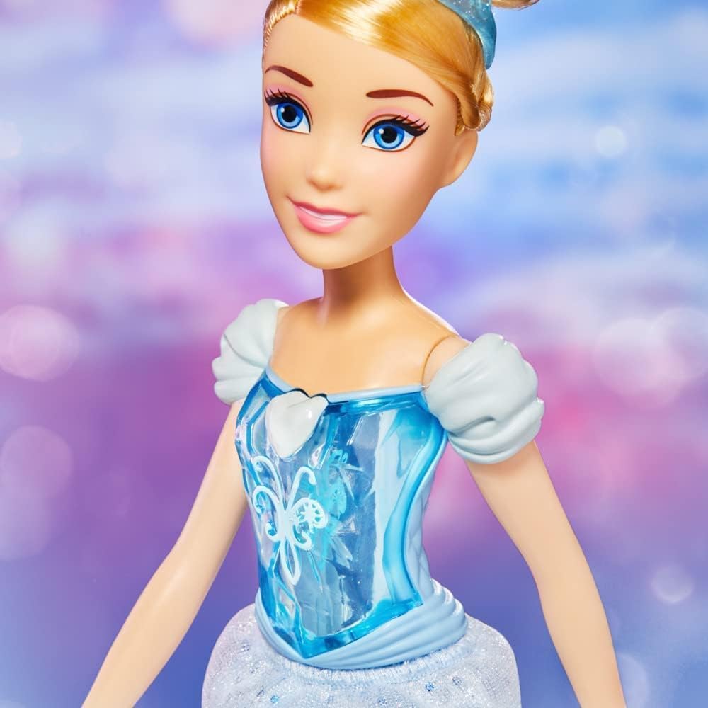Disney Princess Royal Shimmer Cinderella Doll, Fashion Doll with Skirt and Accessories, Toy for Kids Ages 3 and Up