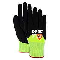 MAGID Touchscreen Level A7 Cut Resistant Work Gloves, 12 PR, Enhanced Liquid-Grip, Sandy Nitrile Coated (Nitrix), Size 7/S, Reusable, 13-Gauge Hyperon Shell (GPD795)