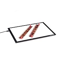 Magnetic Slide Viewer Light Box | Light Pad Backlight | A4 Negative Viewer | Film Negatives & Old Slides Scanning | Hands-Free Ultra-Thin Light Table | Ultimate Brightness (with USB Adapter) - Black