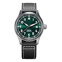 NH35 Movement Automatic Mechanical Men Wristwatches Luminous 50m Waterproof Sapphire Crystal Green Pilot Watch