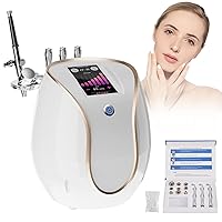 2 in 1 Diamond Microdermabrasion Machine, Touch Screen Diamond Beauty Machine with Spray Kit, Facial Skin Microdermabrasion Equipment Glow Facial Machine at Home/Salon (Suction Power: 0-65cmHg)