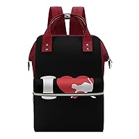 I Heart Love Ostrich Multifunction Diaper Bag Backpack Large Capacity Travel Back Pack Waterproof Mommy Bags