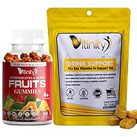 Drink Support Supplement + Made with Real Super Fruits Delicious Gummy Duo