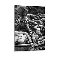 Vietnam War Photo Poster Vintage Black And White Poster 1 Canvas Painting Posters And Prints Wall Art for Living Room Bedroom Decor 16x24inch(40x60cm)