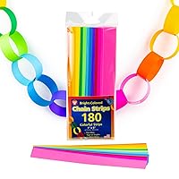 Hygloss Products Bright Paper Chain Strips for Kids Arts and Crafts, Decorations, Classroom Activities Colors-720 Pieces (1