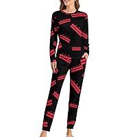 Washington D.C Womens Pajama Sets Long Sleeve Top And Pants Soft Comfortable Sleepwear Loungewear Set
