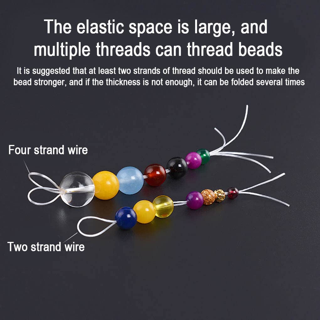 60m / Roll Strong Elastic Crystal Beading Cord 1mm for Bracelets Stretch Thread String Necklace DIY Jewelry Making CordsDurable and Nice Deft Design