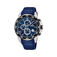 Festina 'The Originals Collection' Men's Quartz Watch with Blue Dial Chronograph Display and Blue Rubber Strap F20330/2