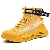 Steel Toe Cap Work Shoe for Men Women Work Safety Trainers Anti-Slip Lightweight Sock Industrial & Construction Shoe Black Red Yellow Grey Work Boots