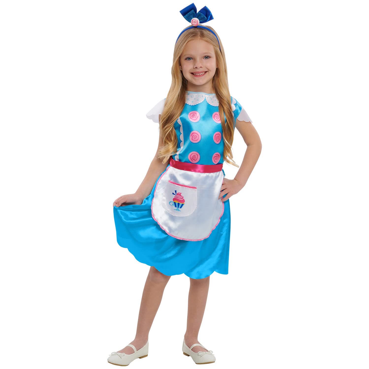 Disney Junior Alice’s Wonderland Bakery Dress Up Set with Trunk, Size 4-6X, Pretend Play, Officially Licensed Kids Toys for Ages 3 Up, Gifts and Presents, Amazon Exclusive