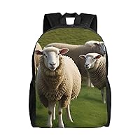 Laptop Backpack 16.1 Inch with Compartment Sheep and Lambs Laptop Bag Lightweight Casual Daypack for Travel