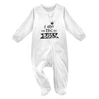Baby One-Piece Rompers, Newborn To Infant Romper Footies, I Am The Boss