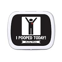 I Pooped Today Mints - Silly Poop Gift, Stocking Stuffers for Friends, Sugar-Free Wintergreen Breath Mints, Over the Hill, Made in the USA