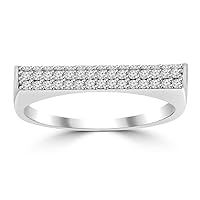 0.26 ct Ladies Round Cut Diamond Anniversary Wedding Band Ring (Color G Clarity SI-1) in Platinum