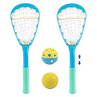 Foayex Hydro Lacrosse Game Set Outdoor Games Retractable Lacrosse Sticks Beach Toys with 2 Lacrosse Balls Pool Toys Yard Games for 3 4 5 6 7 8 9 10 Year Old Boys Girls Kids Toys