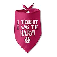 I Thought I was The Baby Dog Bandana Pregnancy Announcement Puppy Bandana Gender Reveal Pink Dog Bandana Photo Prop Pet Scarf Accessories for Pet Dog Lovers Gifts