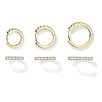 Elegant 18K Gold Plated Sterling Silver Hoop Earrings Set | Hypoallergenic and Sustainable Jewelry