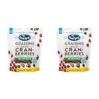 Ocean Spray Craisins Dried Cranberries, Reduced Sugar, 20 Ounce (Pack of 2)