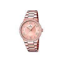 Festina Women's Quartz Watch with Rose Gold Dial Analogue Display and Rose Gold Stainless Steel Plated Bracelet F16721/2, Rose Gold/Rose Gold, Bracelet