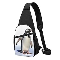 Sling Bag Crossbody for Women Fanny Pack Penguin Chest Bag Daypack for Hiking Travel Waist Bag