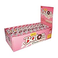 Chocolate Baton Assorted Flavors 16.93 oz by Brazilian Corner | Chocolate Baton Sabores Diversos 480g | Chocolate Imported From Brazil | 30 Units per Box | Milk Chocolate, White Chocolate, Extra Milk, Strawberry Cream (480g, Strawberry)
