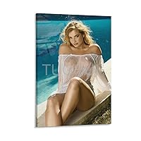 TUGHUI Tatiana Kotova Poster Russian Sexy Model Actress Room Decorated Black And White Poster4 Canvas Painting Wall Art Poster for Bedroom Living Room Decor 08x12inch(20x30cm) Frame-style