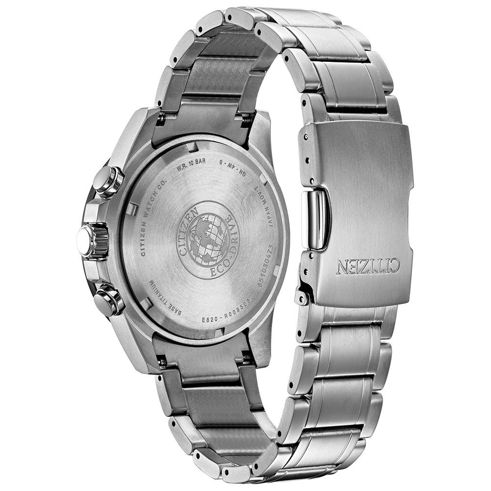 Citizen Men's Eco-Drive Sport Casual Brycen Chronograph Watch, Super Titanium™, Perpetual Calendar, Tachymeter 12/24 Hour Time, Alarm, Date