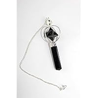 Jet Black Tourmaline Spinning Merkaba Pendulum 2.5 inch Crystal Ball & Point Dowsing’s Primary Function is to find an Answer/Solution to a question/Problem. Balancing All of The Chakras.