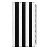 RW2297 Black and White Vertical Stripes PU Leather Flip Case Cover for Google Pixel 6