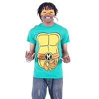 Mighty Fine TMNT Teenage Mutant Ninja Turtles Costume Green Adult T-Shirt Tee (Large)
