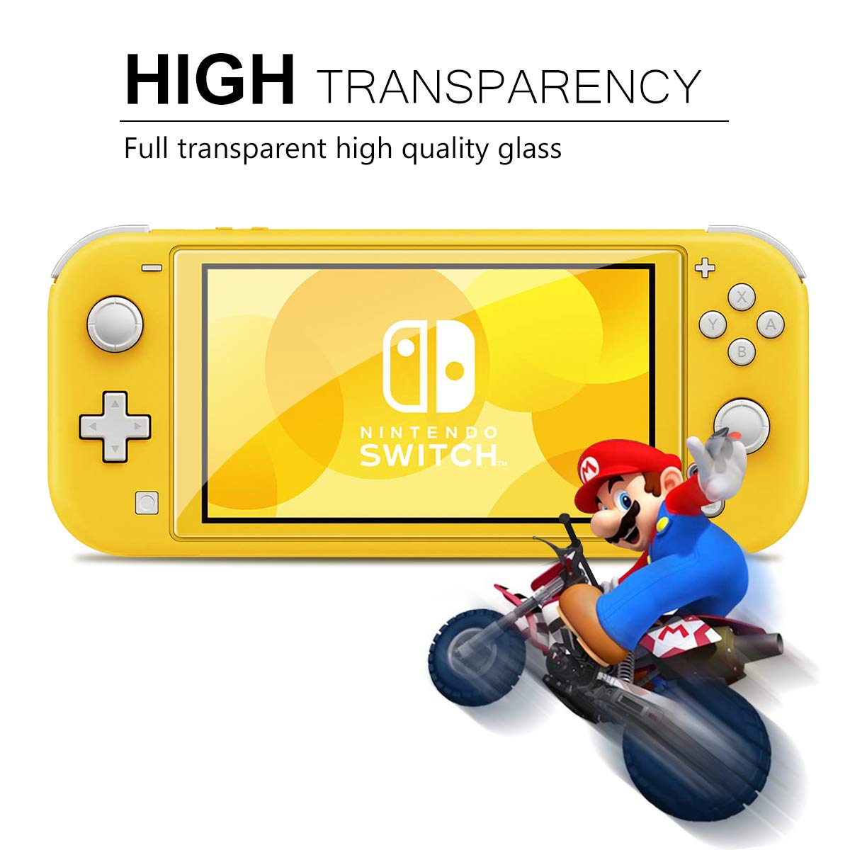 ivoler [3 Pack] Screen Protector Tempered Glass for Nintendo Switch Lite, Transparent HD,High Definition,Clear Anti-Scratch with Anti-Fingerprint Bubble-Free Fit Switch Lite 2019