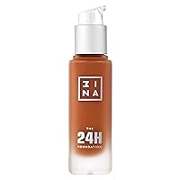 The 24H Foundation 667-24H Long-Wearing Formula - Medium To High Buildable Coverage - Smooth Matte Finish - Expanded Shade Selection - Waterproof, Cruelty Free, Vegan Makeup - 1.01 Oz