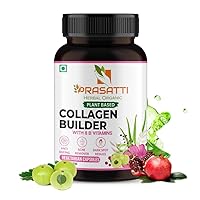 Plant Based Collagen Builder Supplement with 8 B Vitamins, Biotin & Vitamin C for Hair and Glowing Skin | Good for Women & Men - 30 Vegetarian Capsules