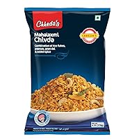Chheda's Mahalaxmi Chivda - Crispy and Spicy Rice Flakes Chivda - Rice Flaked, Peanuts and Gram Dal - Low Fat Chivda - Ready to Eat - Indian Namkeen 170g (Pack of 1)