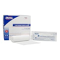 Dukal Conforming Bandage 4 Inch x 4-1/10 Yard 1/Pack Sterile 1-Ply Roll Shape, 96 Rolls/CS