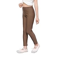 Teen Girls Athletic Active Dance Leggings for Kids Shiny Workout Tight Exercise Yoga Pants