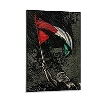 Abstract Art Posters Palestine Map Room Decoration Murals Canvas Wall Art Prints for Wall Decor Room Decor Bedroom Decor Gifts Posters 12x18inch(30x45cm) Frame-style