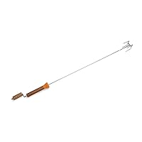 Outset Rotating Campfire Fork, 2 x 2 x 37 inches, Metallic