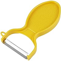 DELISH KITCHEN CC-1276 Pearl Metal Peeler, Yellow, 4.3 x 2.6 x 0.6 inches (11 x 6.5 x 1.5 cm), Grater Peeler