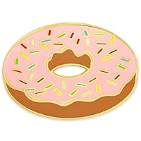 PinMart's Donut with Sprinkles Enamel Lapel Pin