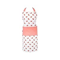 DII Women's Spring & Summer Apron Collection Adjustable, Two Large Pockets & Extra Long Ties, One Size Fits Most, Melon Print