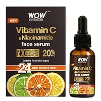 W0W Skin Brightening 20% Vitamin C Face Serum | Boost Collagen and Elastin for Anti aging, Skin Repair | For Dark Circles, Fine Lines | 0.5 Fl oz.