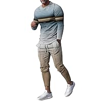 Men's Tracksuit 2 Piece Long Sleeve Pullover Jogging Track Suit Athletic Casual Sweatsuit Track Suit for Men Set Loungewear